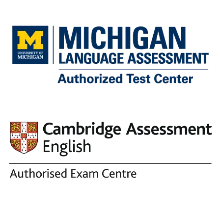 Sellos de centro autorizado de Michigan Language Assessment y Cambridge Assessment English