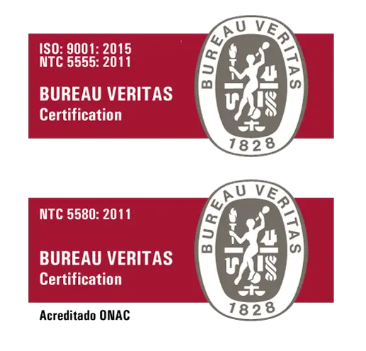 Sello de certificación de Bureau Veritas