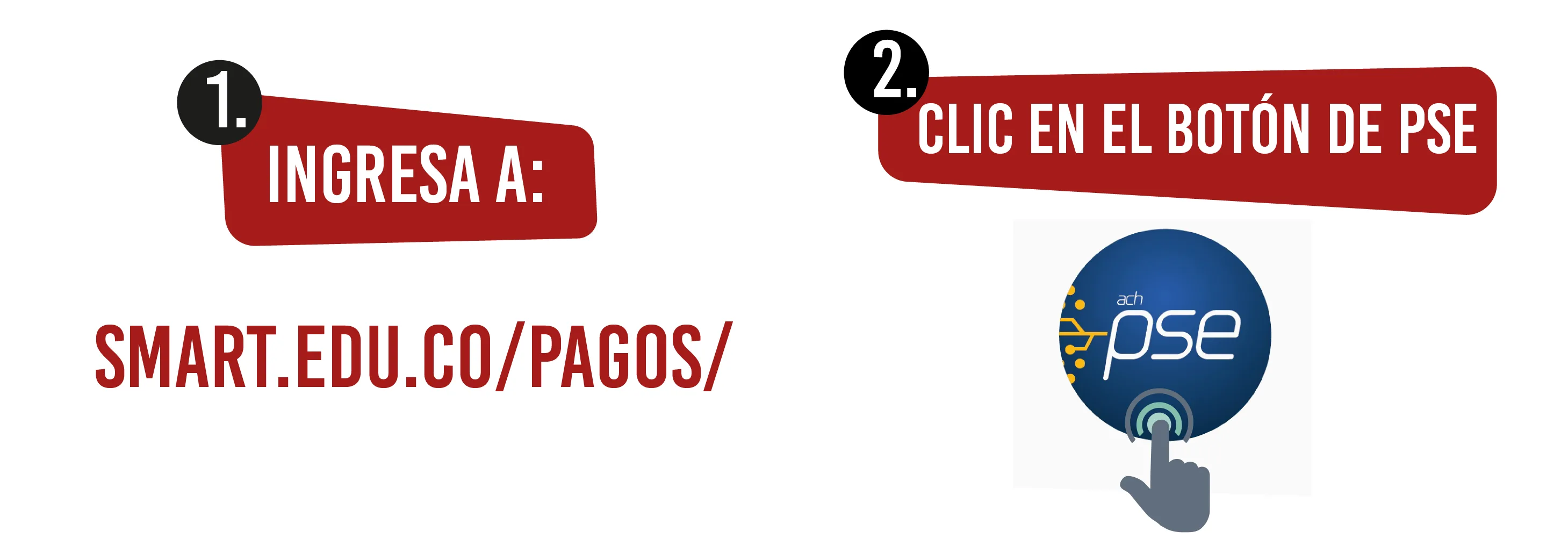 Paso 1: ingresa a smart.edu.co/pagos/. Paso 2: haz clic en el botón de PSE.