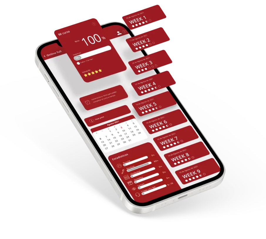 La plataforma de Smart Online vista en un teléfono móvil